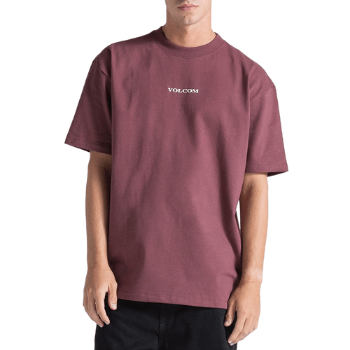 Camiseta Masculina Volcom Comfort Fit Signature BORDO-VLTS030254- -1-